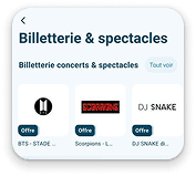 Billetterie & spectacles — BTS, Scorpions, DJ Snake